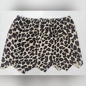 Girls Leopard Cheetah Skirt. Halloween Costume, Homemade Sewn 13" Stretchy Waist